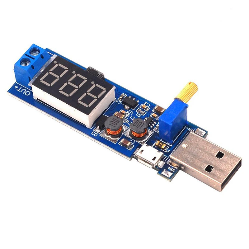 USB DC Boost-Buck-Konverter USB Step-Up/Down Netzteil USB DC Boost-Modul DC-DC 5V zu 3,3V/12V Einstellbarer Ausgang DC 1,2V-24V