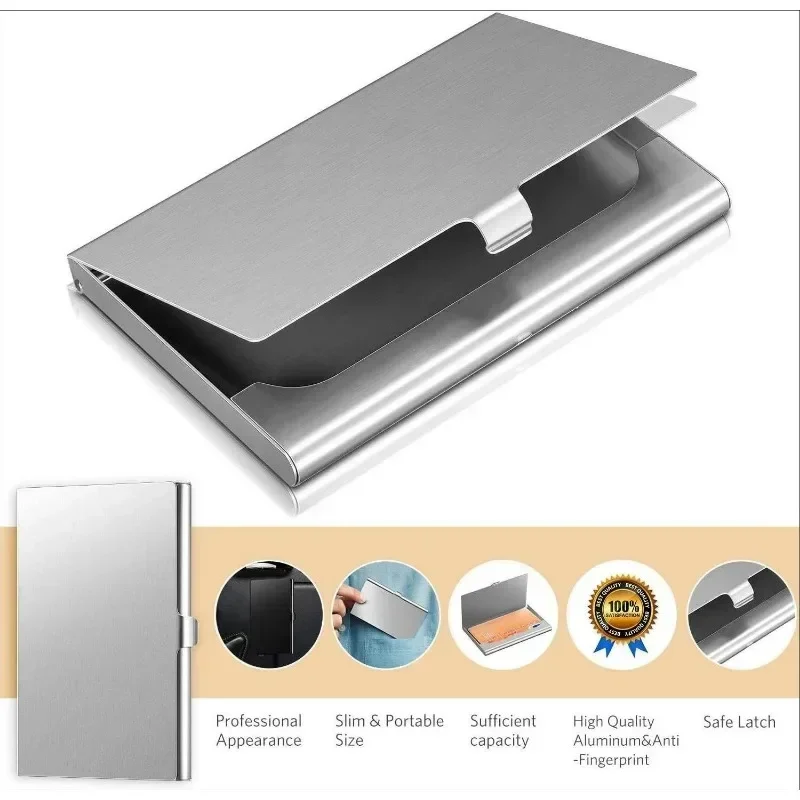 

Mutilcolor Custom LOGO Aluminum Alloy Cardcase for Men Women Laser Engraved Metal Business Card Case Box Holder Personalize Gift