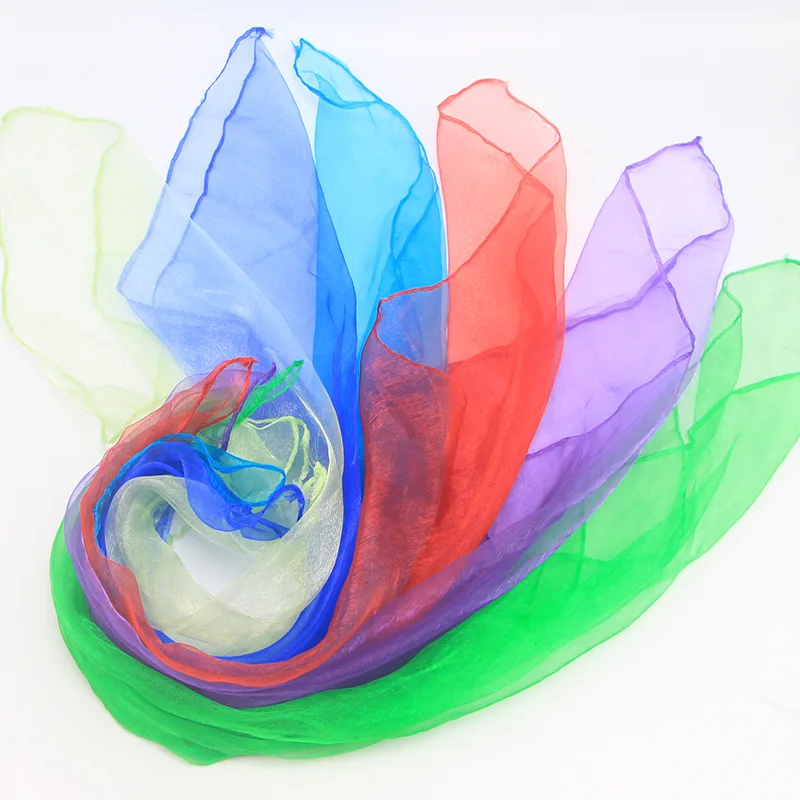 8 Colors 60*60CM Sheer Transparent Scarves for Girls Music Dance Scarf Candy Colors Women Outdoor Scarves
