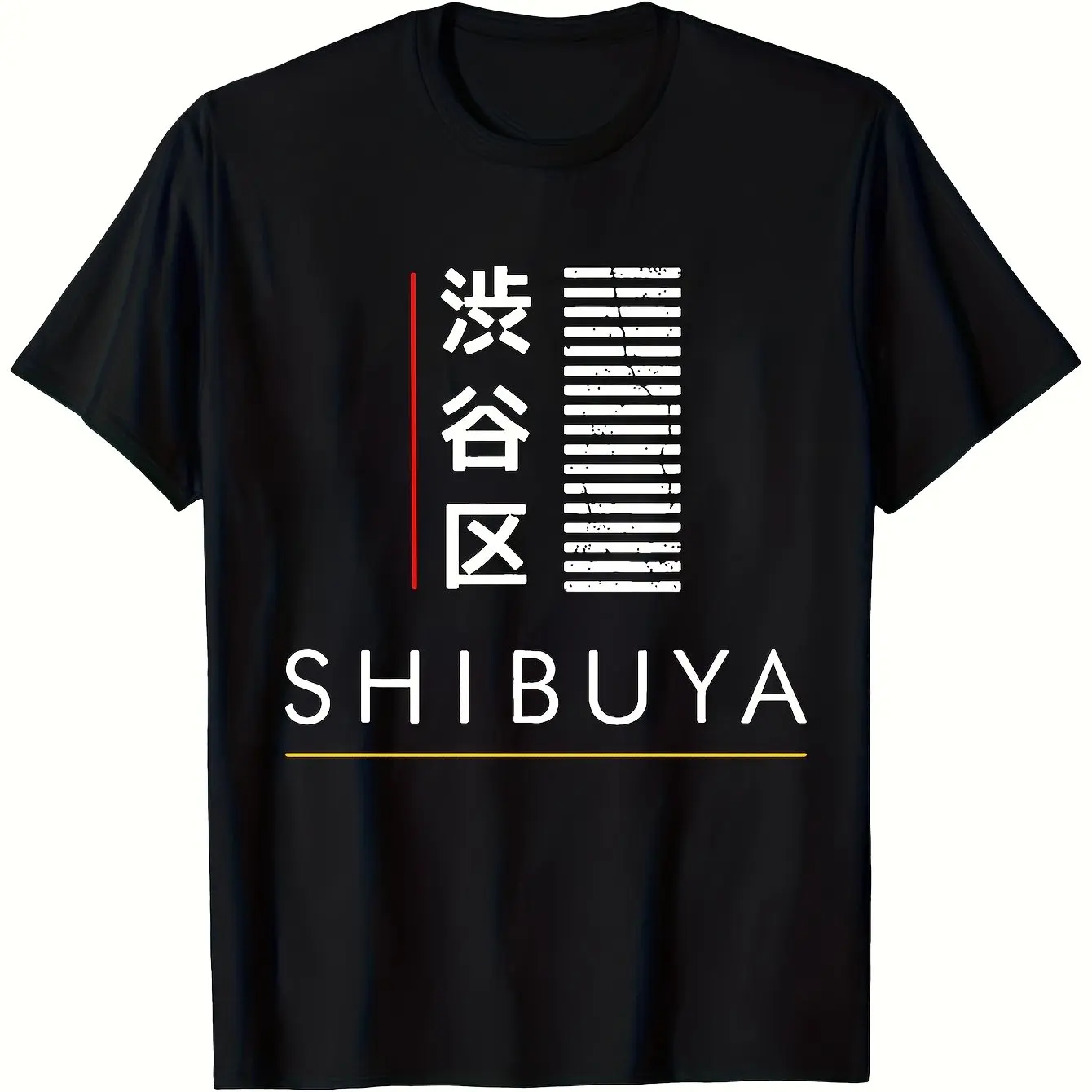 T-Shirt for Men From The Shibuya Area in Tokyo T-Shirt for Men From The Shibuya Area in Tokyo Summer Unisex All-Season