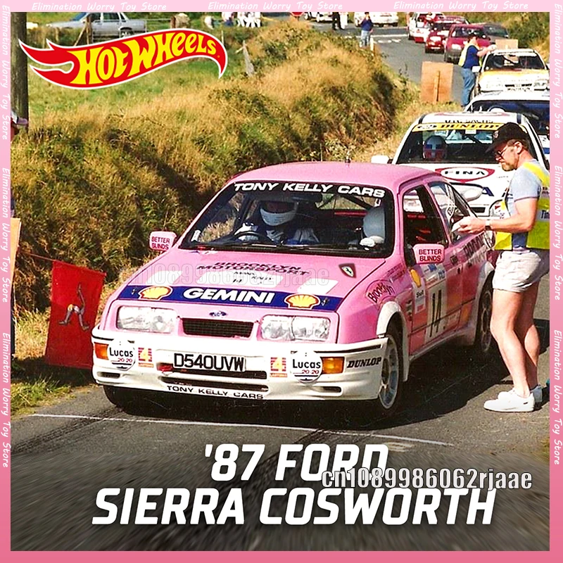 

Коллекционная модель автомобиля Hot Wheels 87 Ford Sierra Cosworth из литого сплава, гоночная игрушка-реплика для автолюбителей