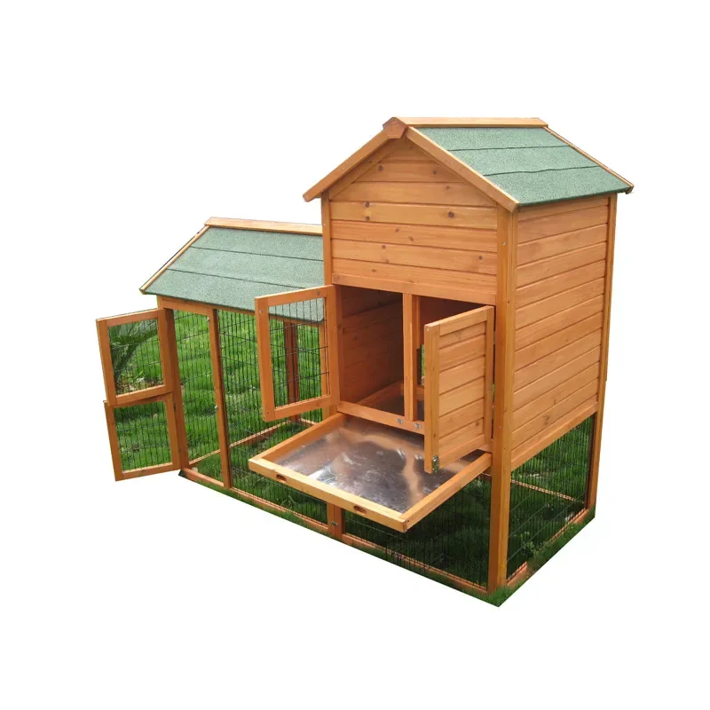 Bunny Cage Pull Out Tray Small Animal House w/Ramp luxurious pet cages wooden cheap two storey rabbit cages hutch