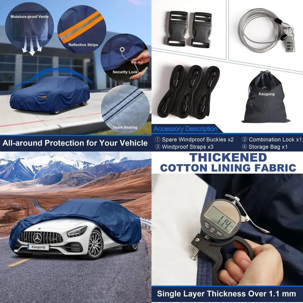 

All-Weather Car Cover for AMG GT (2015-2025) - Heavy Duty, Waterproof Protection Against Sun, Rain, Dust with Theft-Deterrent Lo