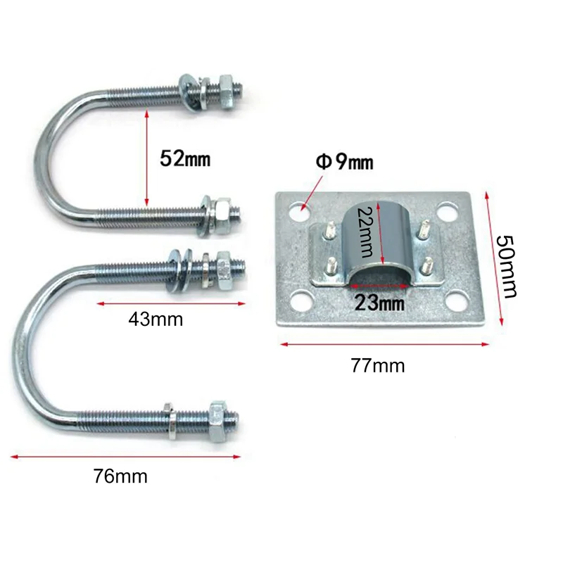 A68Z 5X Antenne Mast Clamp Halterung mit U-Bolzen Anti-Rost Clamp Panel Rohr Montage Hardware für Outdoor Lora Antenne Helium