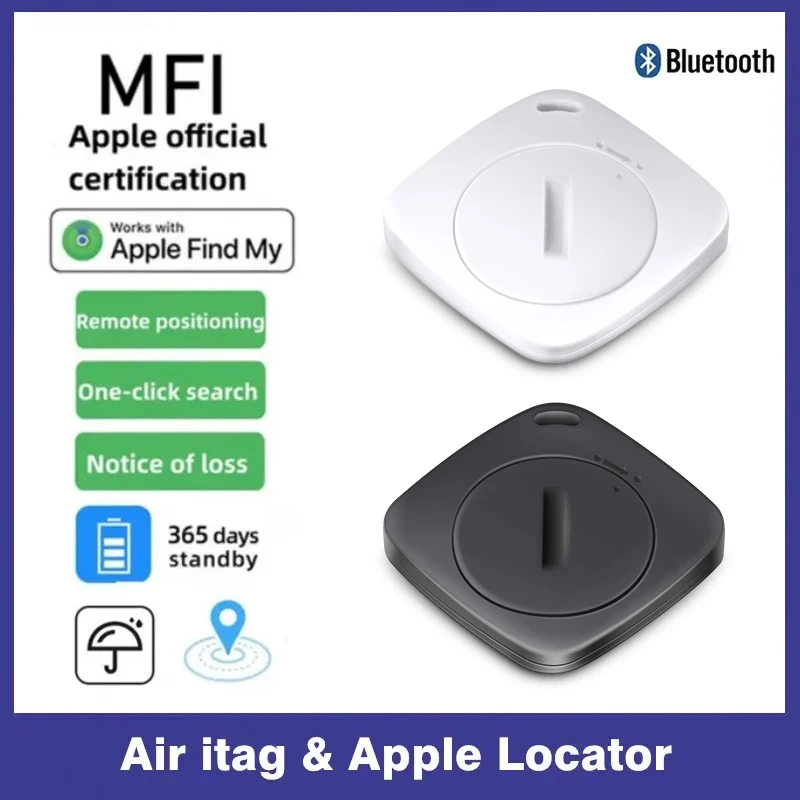 Mini traceur intelligent GPS avec étiquette aérienne, Bluetooth, détecteur d'enfant, pour animaux de compagnie, voiture perdue, pour système Apple IOS, trouver mon application