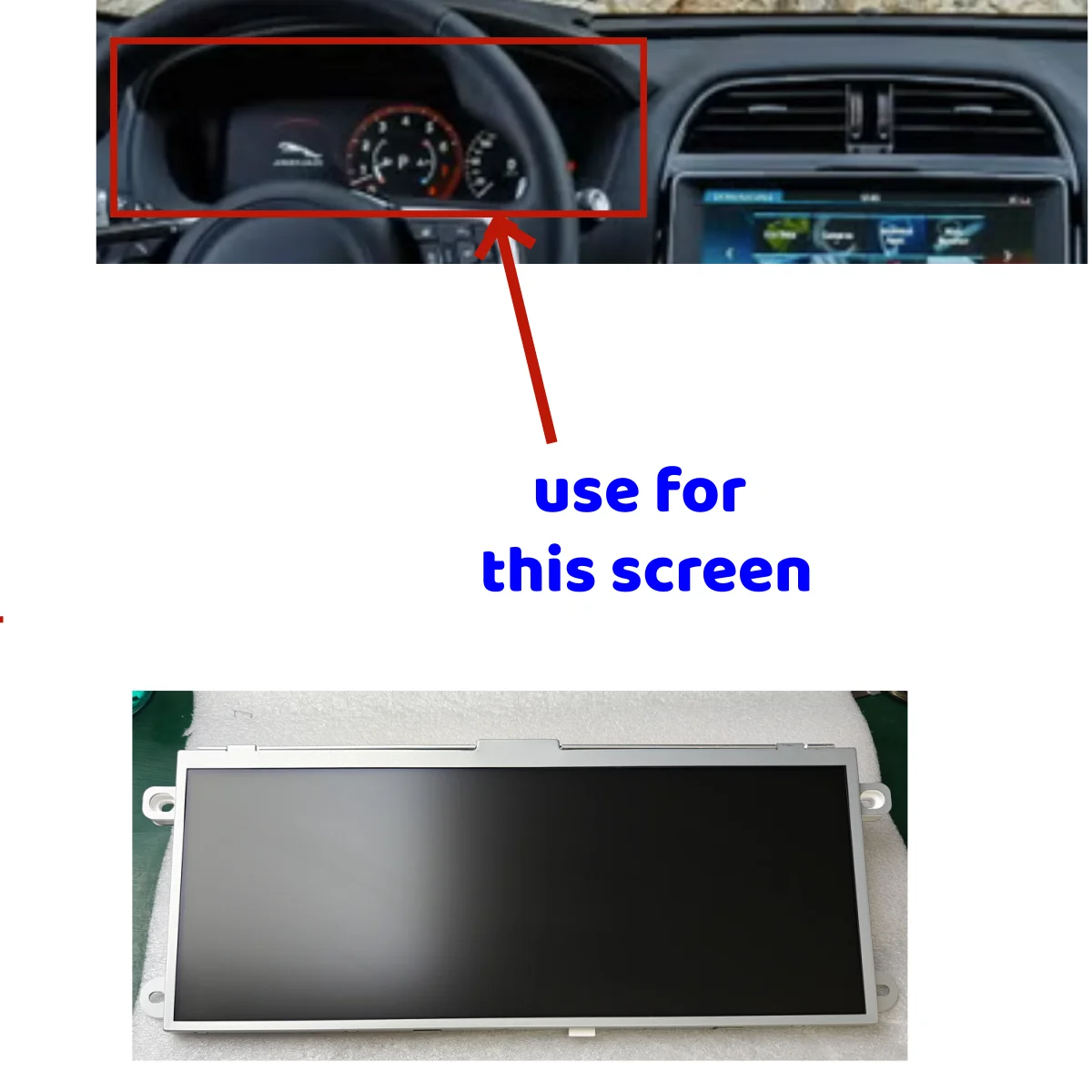 

12.3" LCD Display for 2017 Jaguar F-PACE TJ123NP01CA C2D26812 Speedometer INSTRUMENT CLUSTER Repairment
