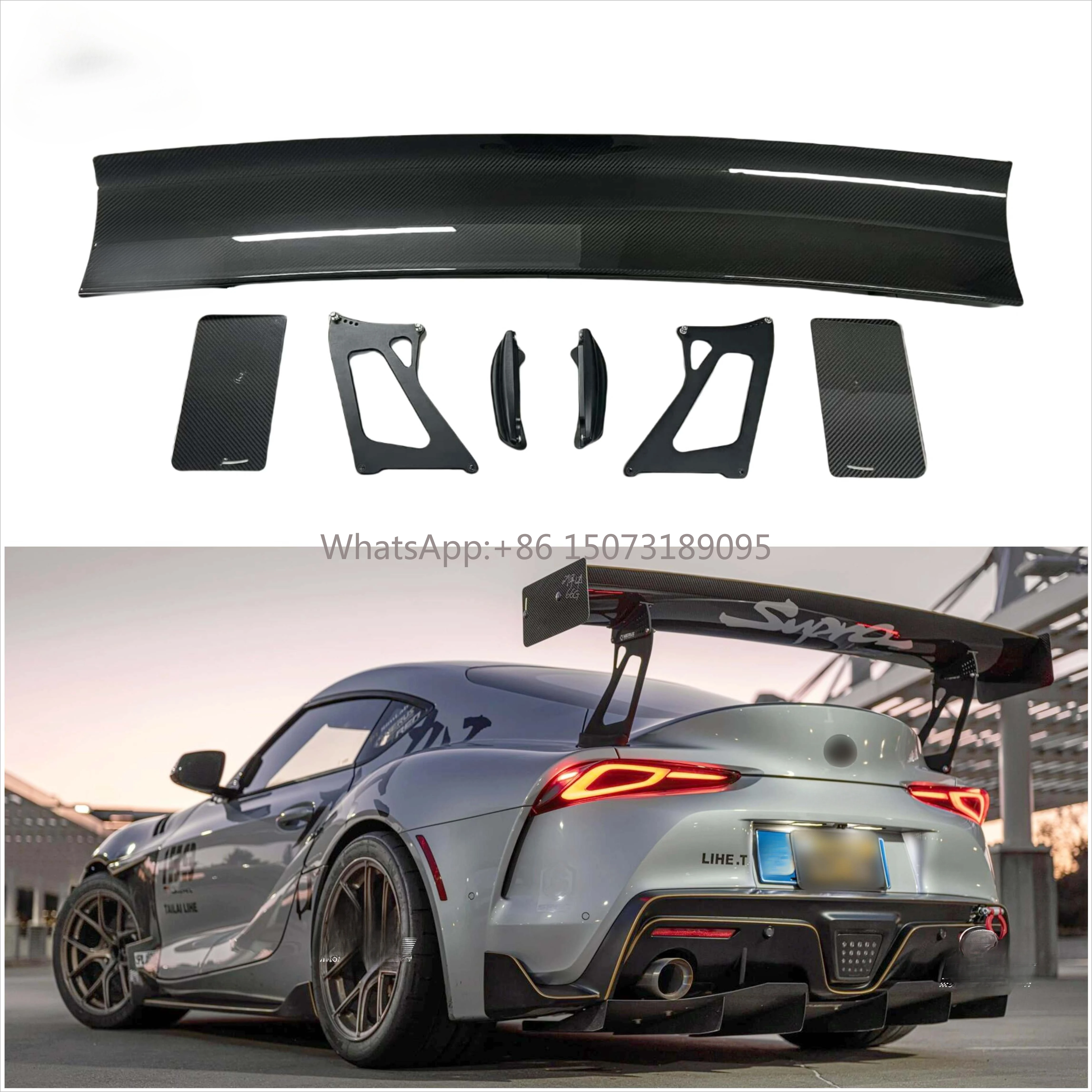 

Verus Carbon Rear Spoiler for Toyota Supra A90 A91 Bodykit Verus Style Supra A90 A91 Carbon Fiber Rear Splitter Wing