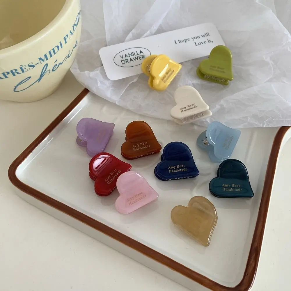 

Acetic Acid Hairpin Flower Hair Clip Love Small Grab Clip Heart Hair Clip Barrette Geometry Acetate Mini Hair Claw Female