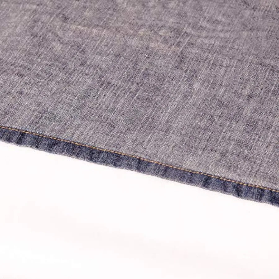 تنورة سرير من قماش الدنيم المغسول المصبوغ بخيوط القطن مع قطرة مصممة لأسرّة مقاس كينج بطول 18 بوصة لون أزرق داكن قطعة واحدة تناسب f #5