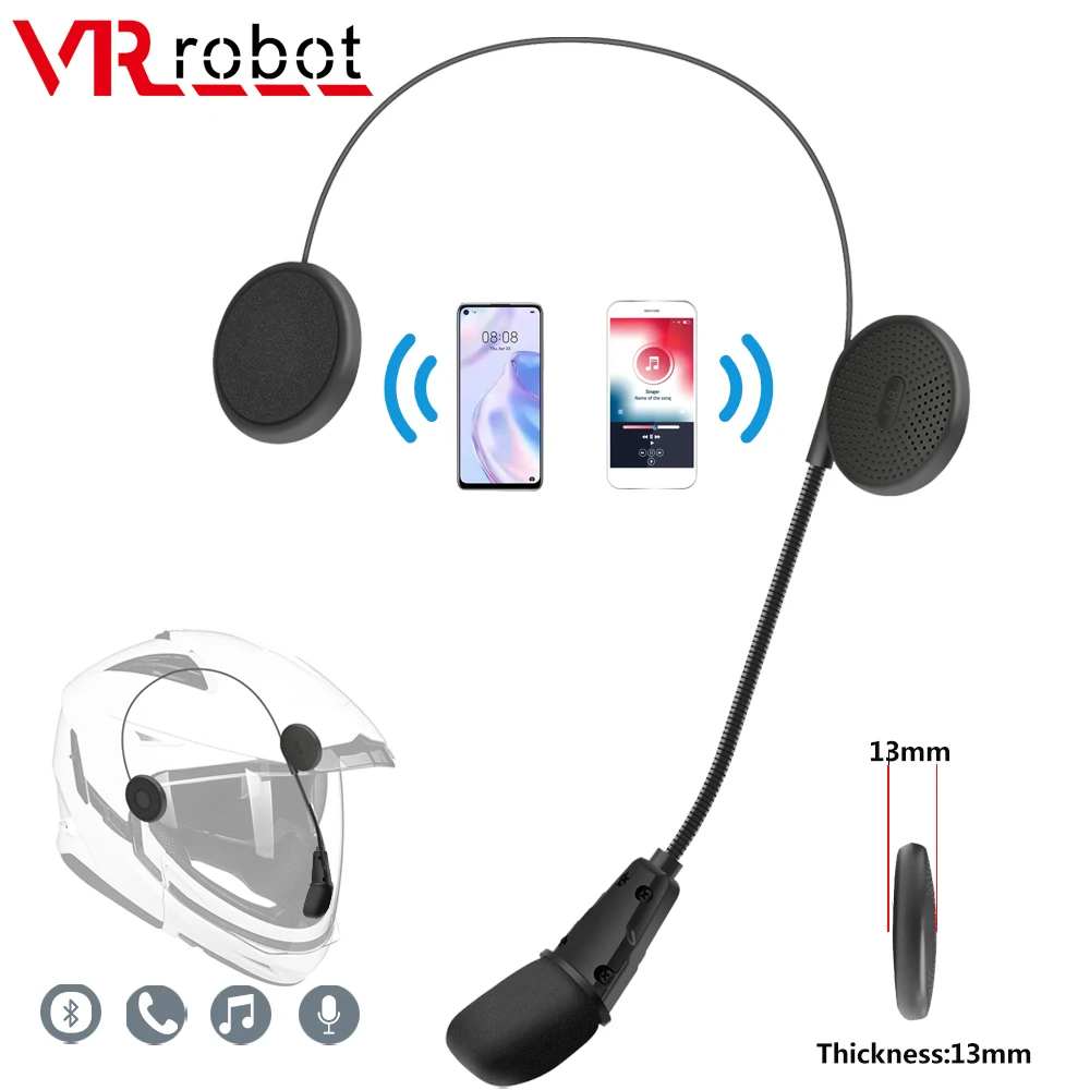 

VR robot M8 Motorcycle Bluetooth Helmet Headset Wireless Handsfree Earphone Stereo Music Player Microphone For Motorcycle Rider