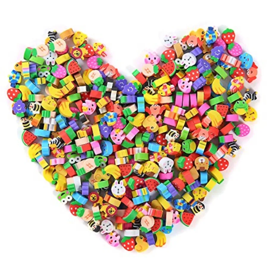

300 Pieces Mini Animal Fruit Collection Erasers for Bulk Small Pencil Erasers for Classroom Homework Rewards Party Favors Gt Fi