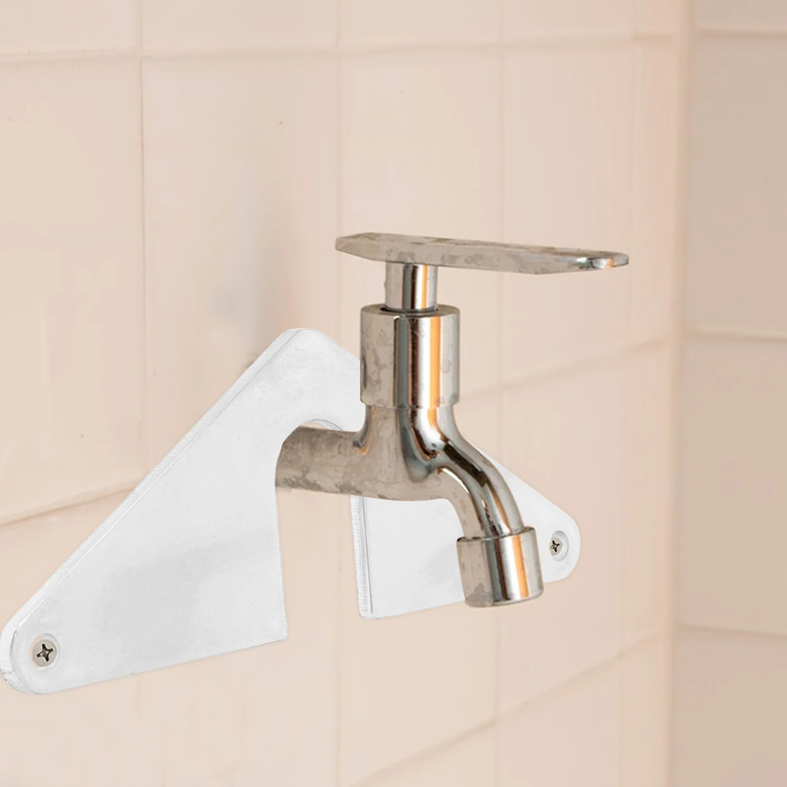 

1 Set Rv Faucet Mounting Support Plate Durable Metal Wall-Mounted Installation Bracket For Office Sink Water Spigot