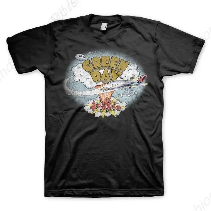 

Green Day Dookie Album Cover Mens Short Sleeve Rock Music Vintage Style Graphic T-Shirt