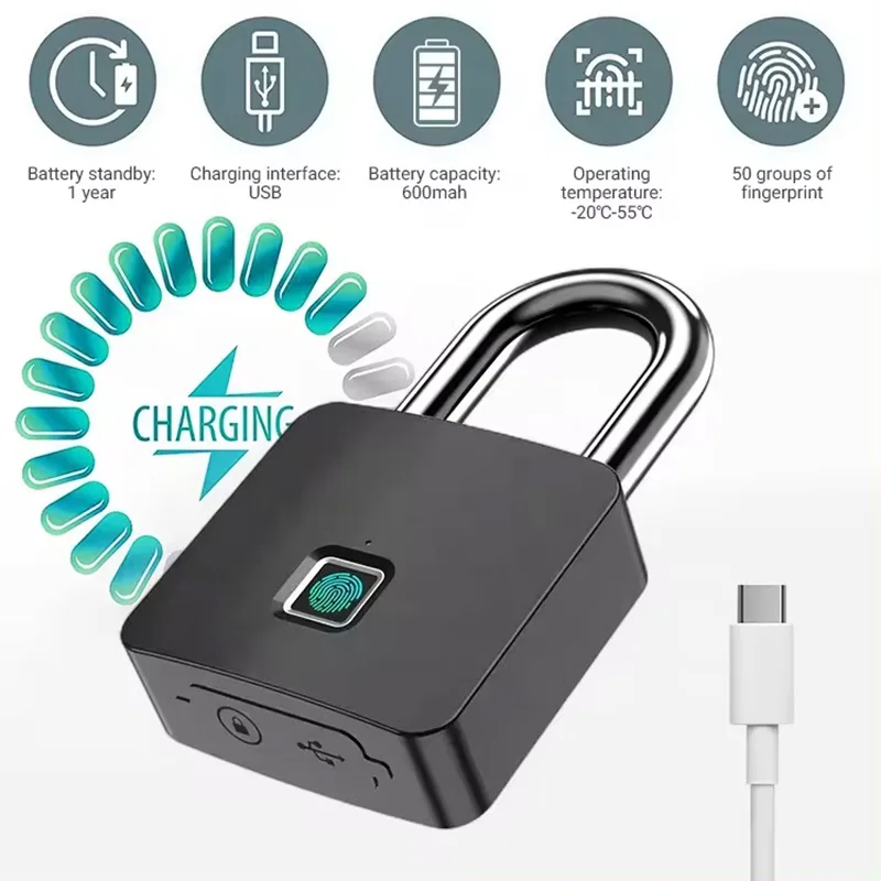 กุญแจล็อคอัจฉริยะแบบลายนิ้วมือ Tuya  กันน้ำ IP67 ปลดล็อคด้วยรหัสผ่าน แอปพลิเคชัน  ควบคุมระยะไกล ป้องกันการโจรกรรม เหมาะสำหรับหอพัก กระเป๋าเดินทาง ตู้เก็บของ ประตู  ขนาดเล็ก