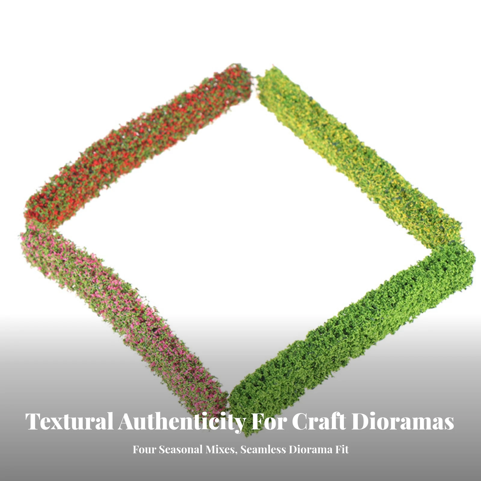 2 Pieces Miniature Hedge Strip Compact Dollhouse Hedge Decoration Model Scenery Supplies Easy to Use