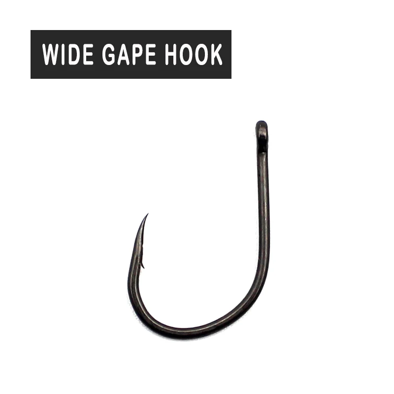 

25pcs Carp Fishing Wide Gape Hook Size 2/4/6/8 PTFE Coated Wide Gape Barbed Hooks For Carp Fishing Tackle Accessories Equipment