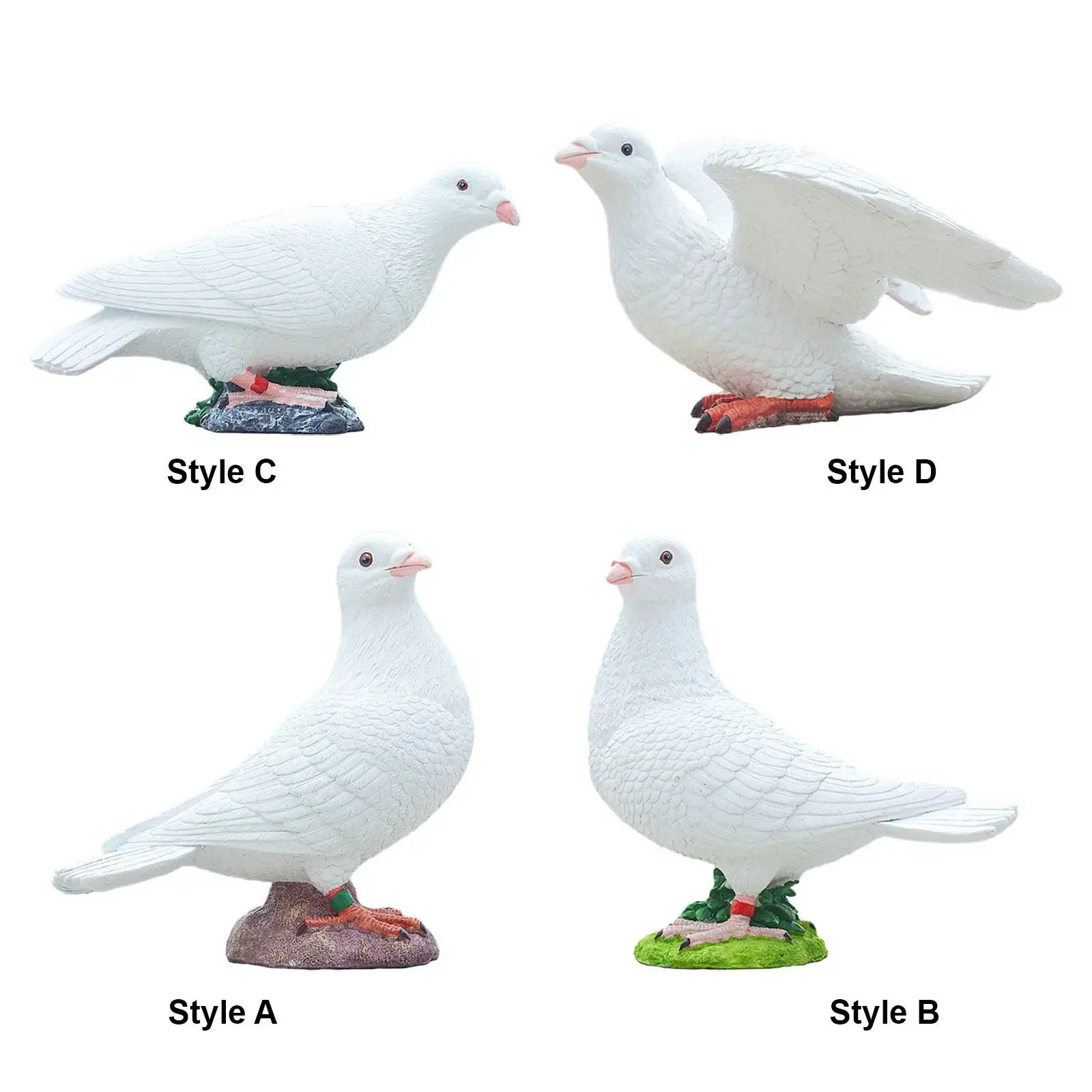 Simulation Pigeon Decorative Artificial Pigeon Model for Yard Decor