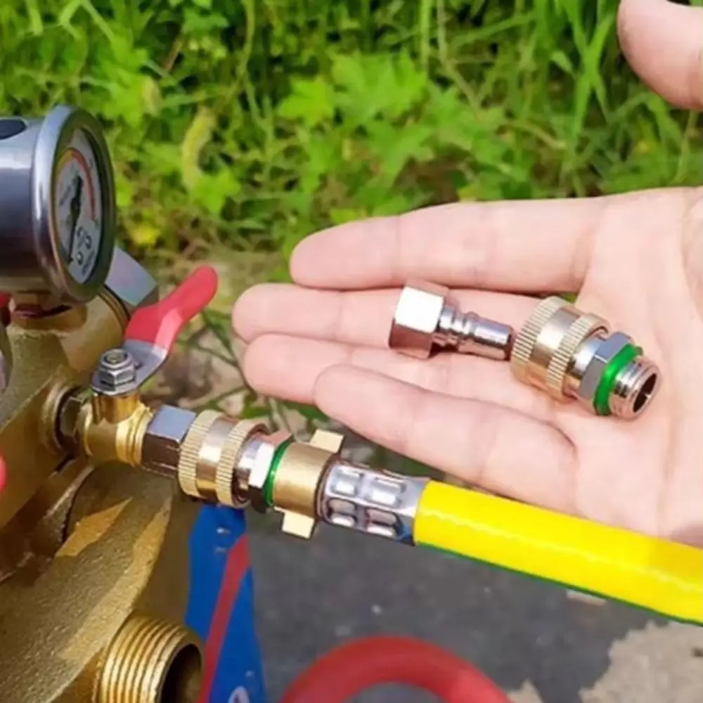 Durable Copper Pipe Connector M14 High Pressure Quick Connector Pipe Fitting Orchard Work
