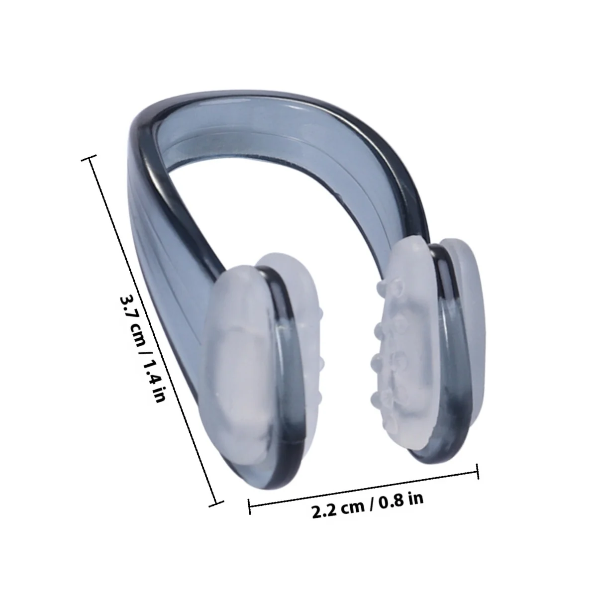 قطعتان من مشبك أنف السباحة لحماية الأنف من السيليكون المبطن للبالغين، جبيرة أنف للسباحة الرياضية المريحة باللون الأسود