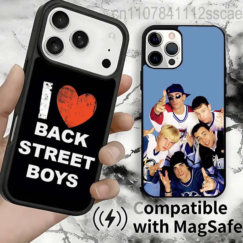 

B-Backstreet Boys BSB Case For iPhone 17,16,15,14,13,12,11,Pro,Max,Plus,Mini,SE4,E Magnetic Magsafe Wireless Charging