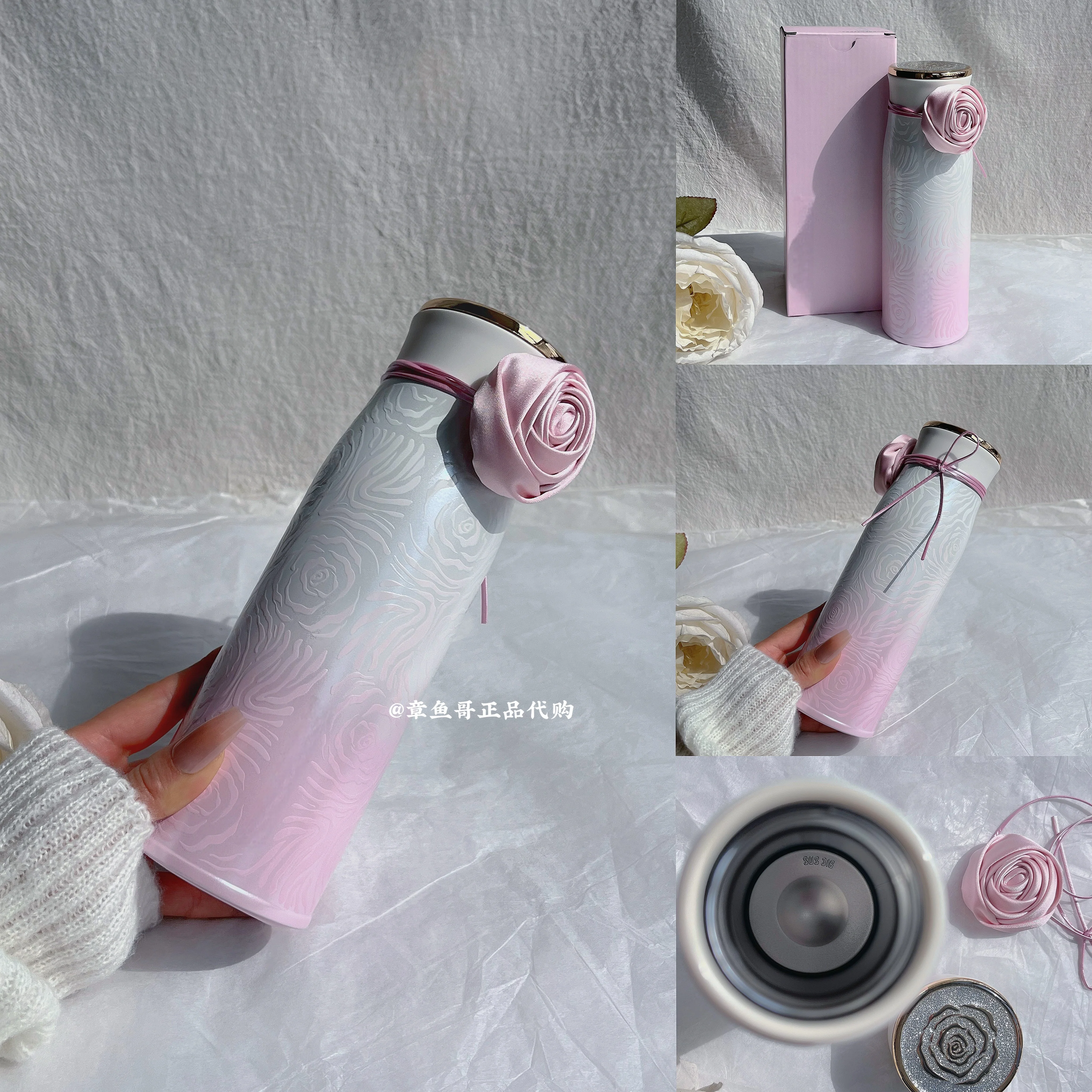 Bk 2026 Rose Pattern Insulated Tumbler Large Capacity Coffee Cup With Straw Portable Office Travel Mug For Women Perfect Gift view 6