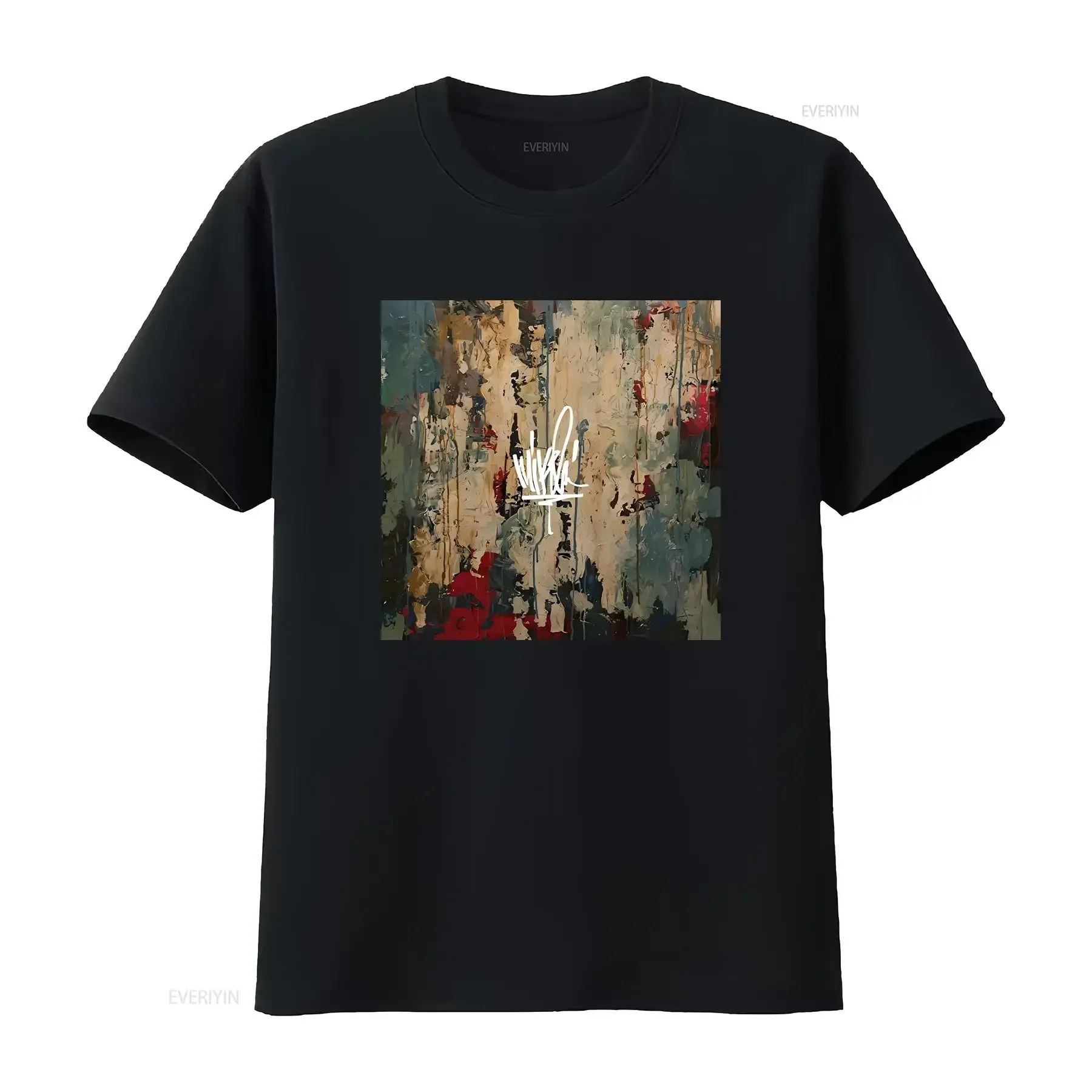 Mike Shinoda Artistic T Shirt with Post Traumatic Vinyl CD Cover Design Available in Small Medium Large XL vintage Washed