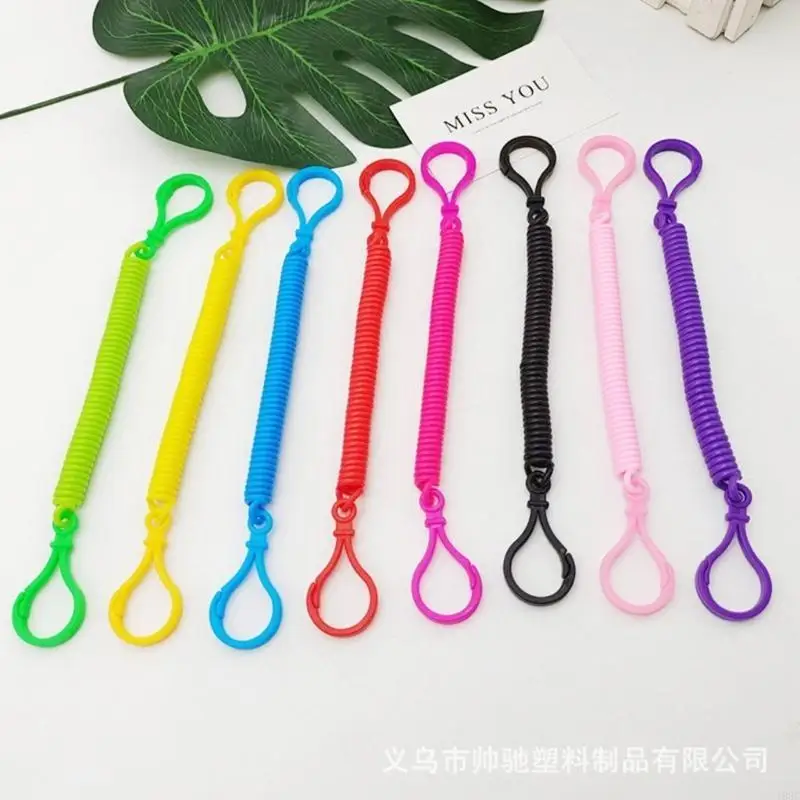 195C Elastic Coil Keychain Handmade Bag Pendant Multipurpose Jewelry Elegant Charm Suitable for Key Bags and Phones