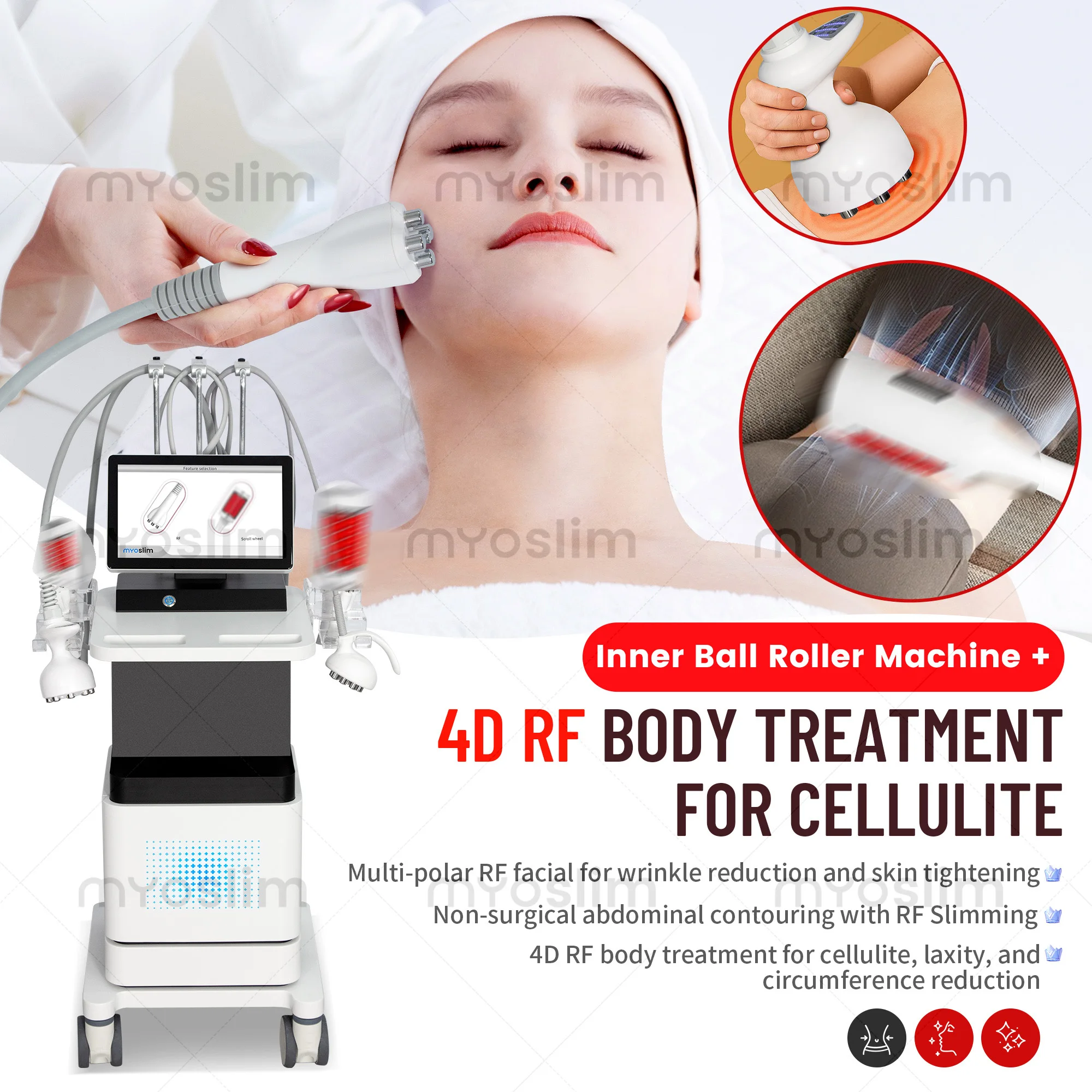 

New product home use slimming shaping fat ball lymph drainage inner ball weight loss beauty machine facial standing
