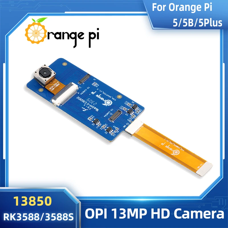 Official Orange Pi 13MP Camera 13850 Focal Length 3000mm for RK3358 3358S  SBC OPI 5 / 5B / 5 Plus HD Camera Module