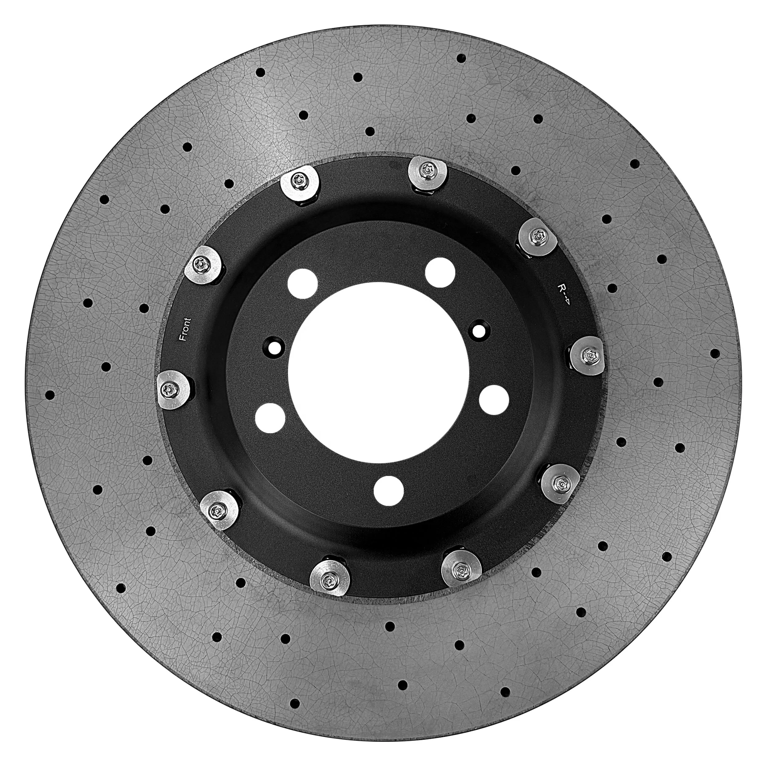 Factory Customized High Performance Carbon Ceramic Brake Disc for Tesla S Plaid & Porsche 911 GT3  Drilled Rotor