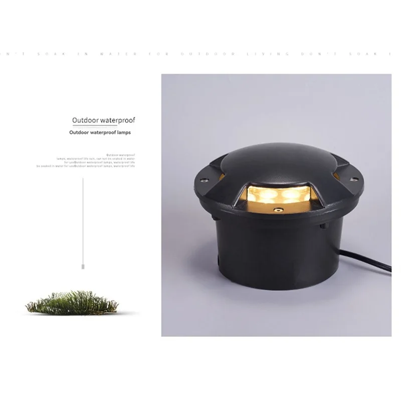 ABZV-防水 LED 屋外凹型地下ランプ 4 サイド 3 ワット床景観照明 Waterporrf ガーデン スポットライト AC85-265V