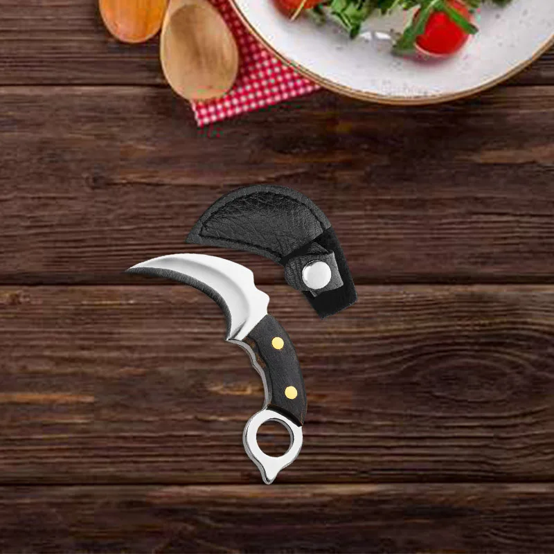 Mini Knife Portable Curved Blade for Men's Keychain Tool Leather Parcel Cutter Outdoor EDC Gear Durable Compact