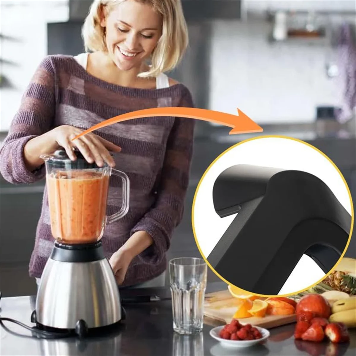 

Blender Lid Replacement for Ninja 72 OZ Pitcher Locking Lid, Top Lid Cover Parts for Ninja 72oz Pitcher BL610 BN800 SQ