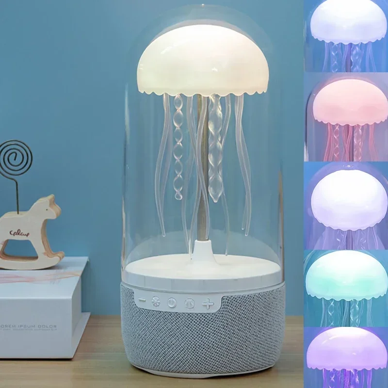 

Colorful Jellyfish Lamp Bluetooth Speaker HiFi Stereo Wireless Speaker 3D Surround subwoofer Music Player Audio Home Theater