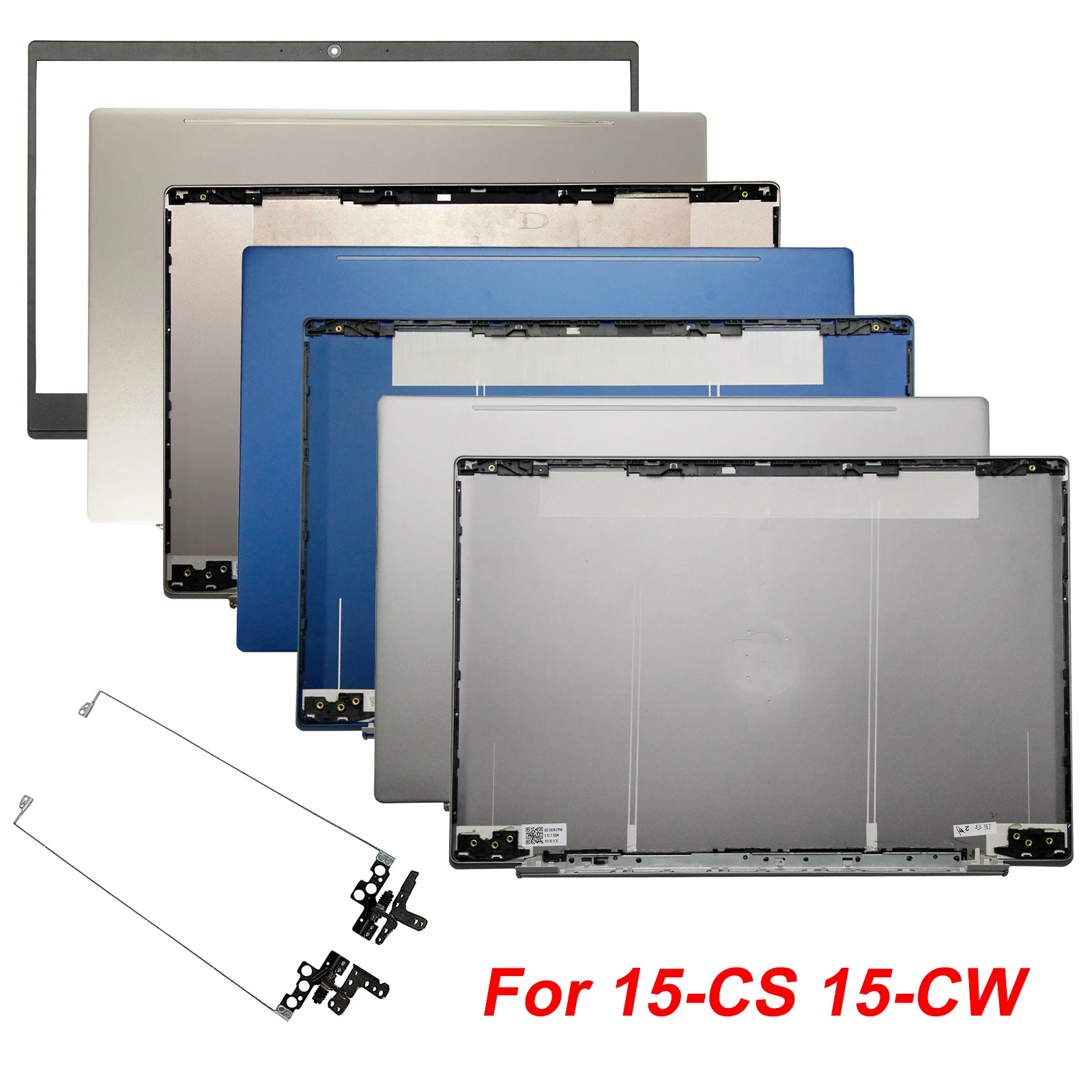 New For HP Pavilion 15-CS 15T-CS 15-CW 15Z-CW 15.6inch Laptop Silver/Blue/Gold LCD Back Cover Lid Top Case Front Bezel Hinges
