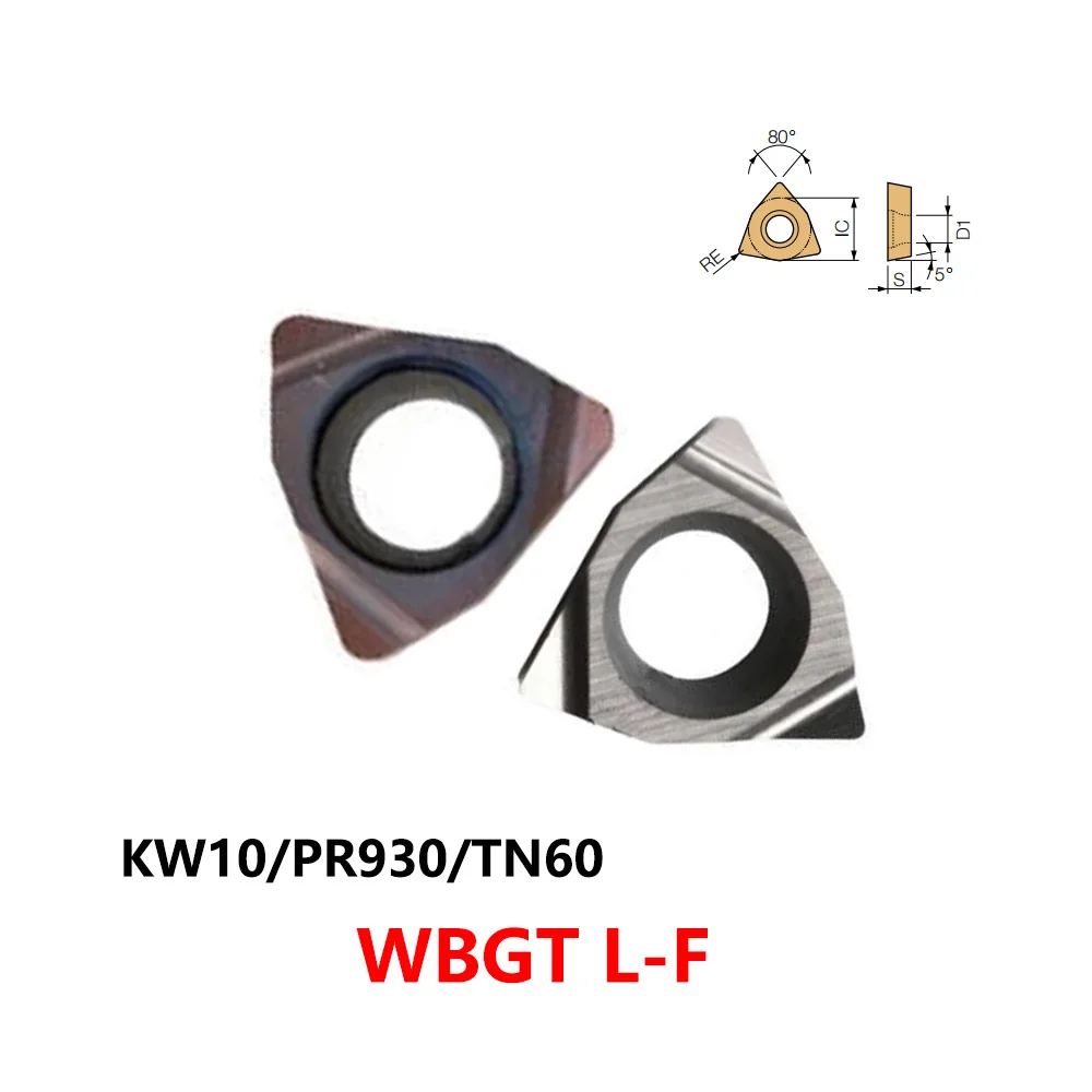 Original WBGT060102L-F WBGT060104L-F WBGT080204L-F KW10 PR930 TN60 Carbide Insert WBGT WBGT060102 WBGT060104 WBGT080204 CNC Tool