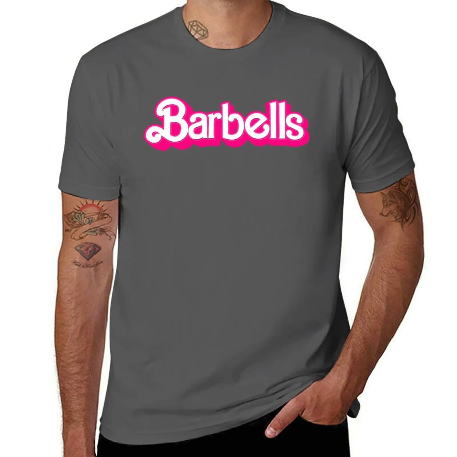 Barbells T-Shirt Soft Casual Short Sleeve Cotton Tee