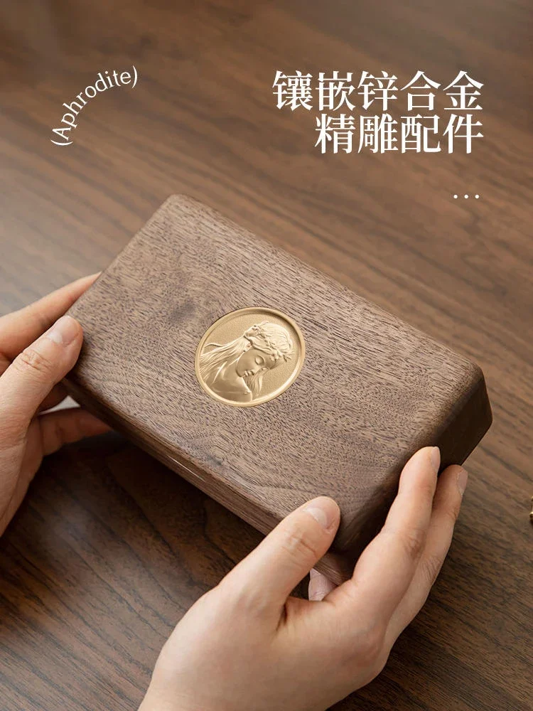 Wooden Jewelry Storage Box High-end Delicate Jewelry Box Necklace Ring Earrings Jewelry Box Birthday Wedding Gift