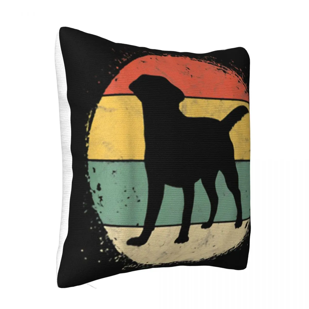 Top Circular Retro Labrador Owner Gift Golden Black Lab Dad Mom Geek Beautiful Men Pillow Case