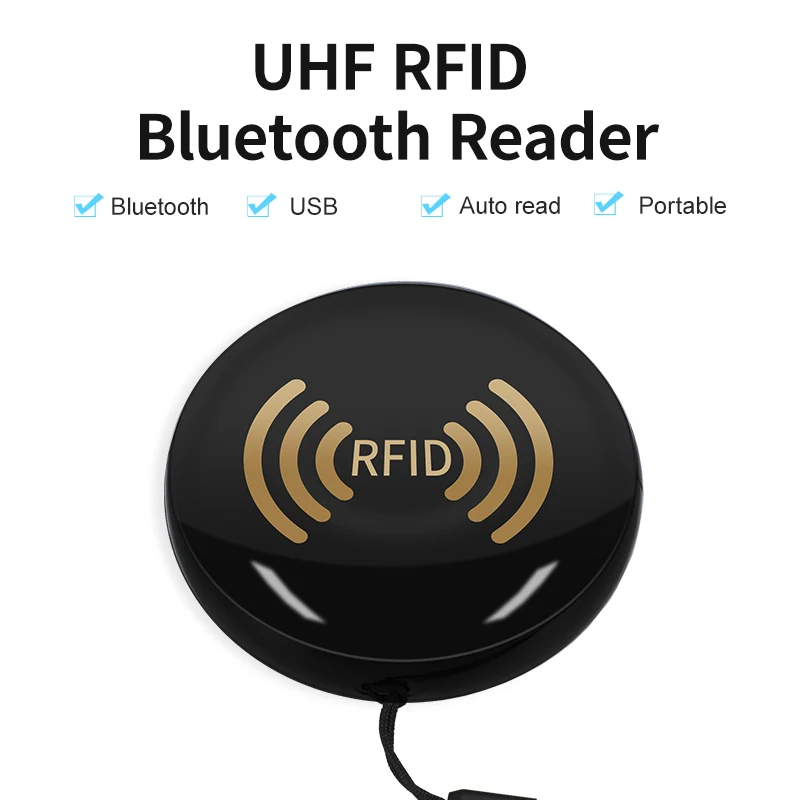 Lettore RFID UHF portatile Lettore portatile RFID UHF con frequenza UE USA con connessione USB Blue-tooth