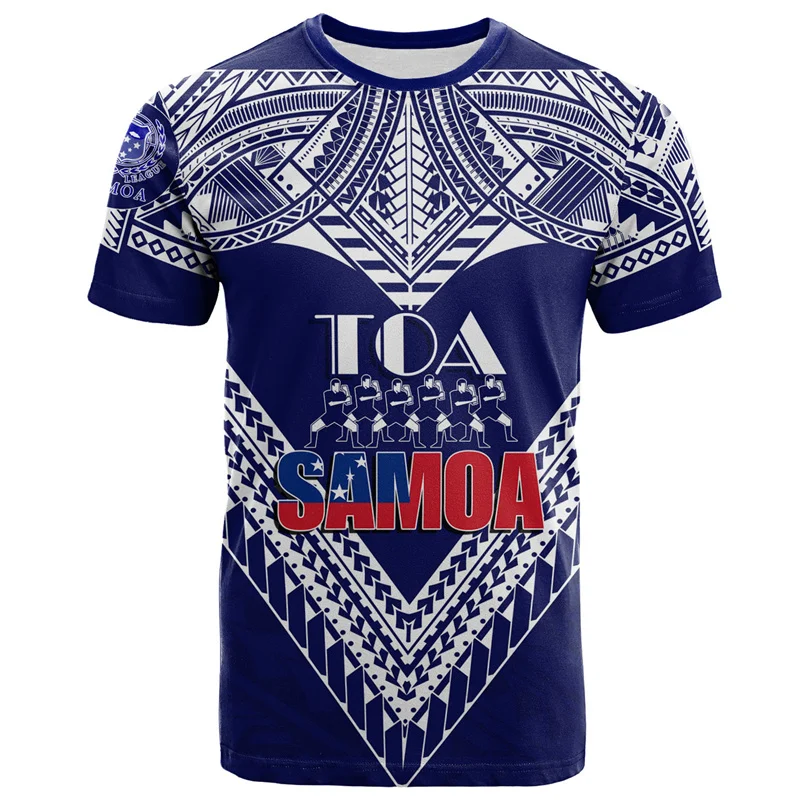 SAMOA Flag 3D Print Sport Quick-dry Men Women T-shirt Outdoor Football Jersey Team Club Fan Uniform Short-sleeve Clothes Summer
