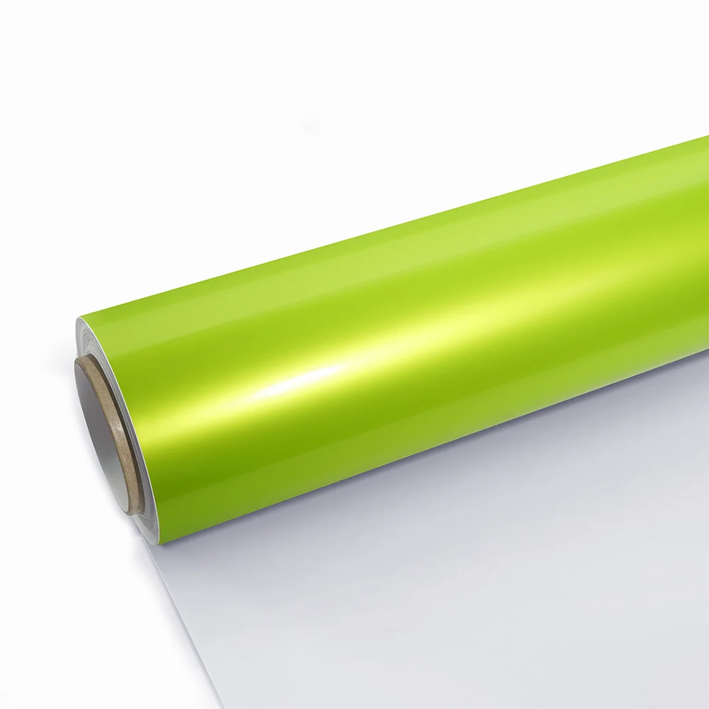 

WRAPMASTER 1.52*18m Fluorescein Yellow Ultra Satin Pearl Auto Wrappen Vinyl Stickers