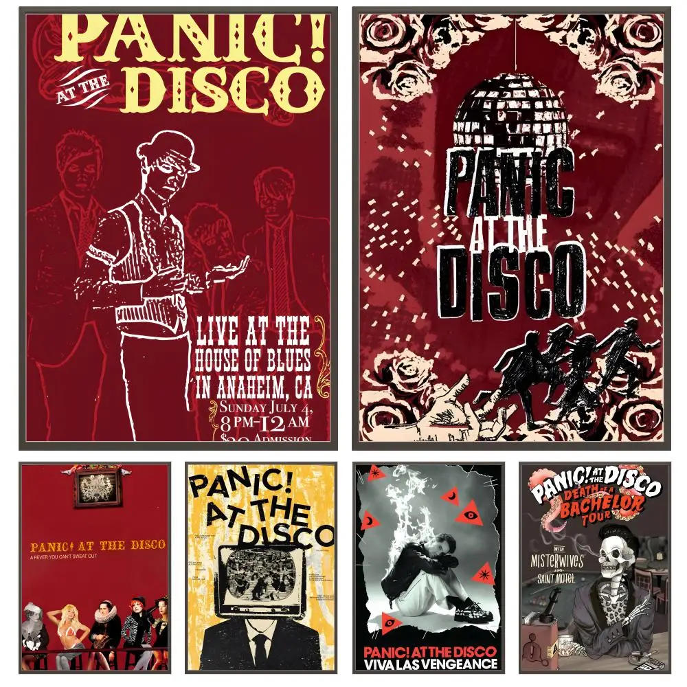 american rock band p-panic at the disco Poster Versatile HD Waterproof Wall Art Self-Adhesive Decor for Any Space Ideal Gift