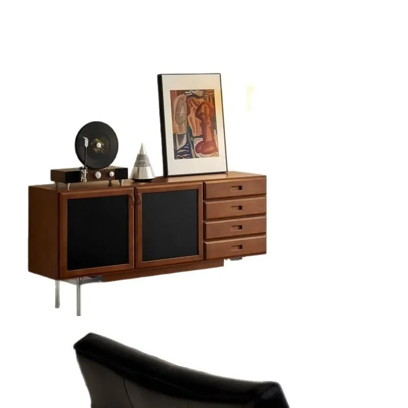 

Side cabinet solid wood retro Nordic home storage storage living room antique chest