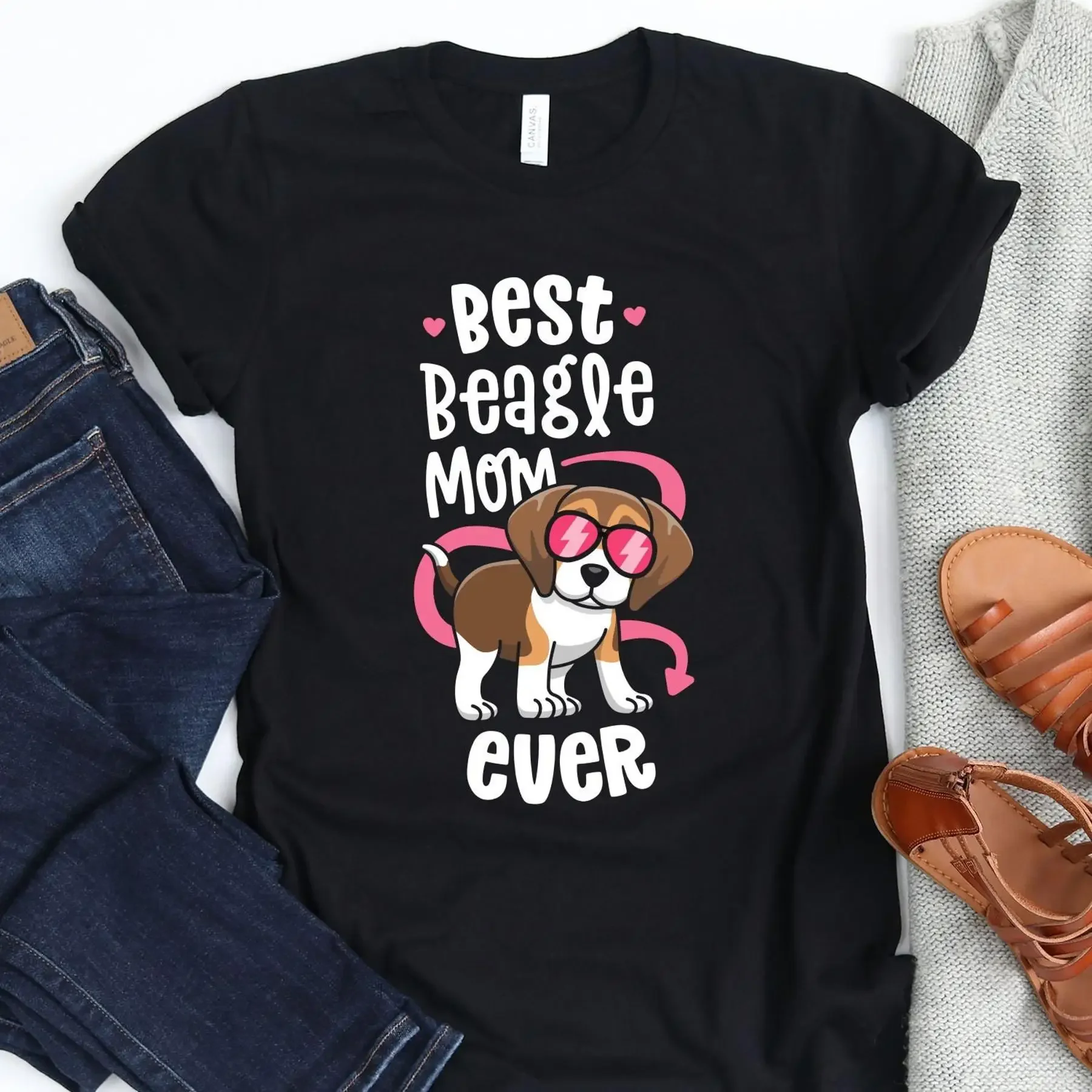 Best Beagle Mom Ever T Shirt Owner s Dog Mama Pet Lover