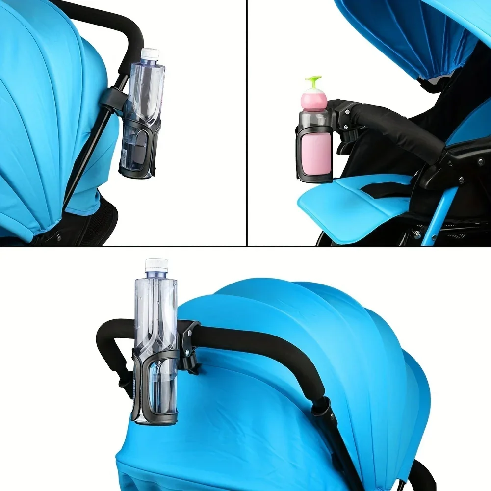 Baby Stroller Cup Holder Drink Holder Rack Cage, 360 Degree Rotation Anti Slip Baby Bottle Rack For Bicycles/Baby Strollers