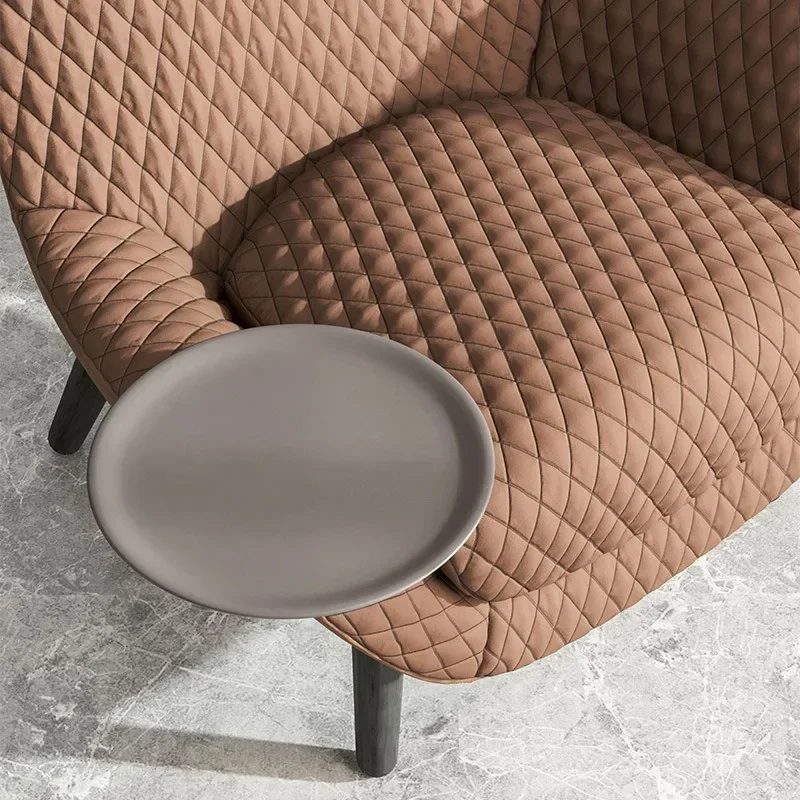 

Italian-style extremely simple fabric sofa chair Small family living room balcony leisure chair Hotel reception armchair