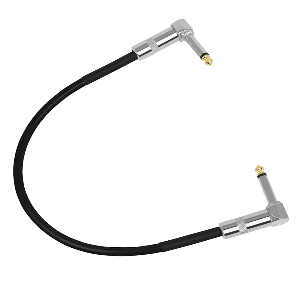 Guitar Effects Pedal Audio Cable 6.35mm Connecting Wire 30-60cm Flat Patch Cable Metal Head Copper Core Cables