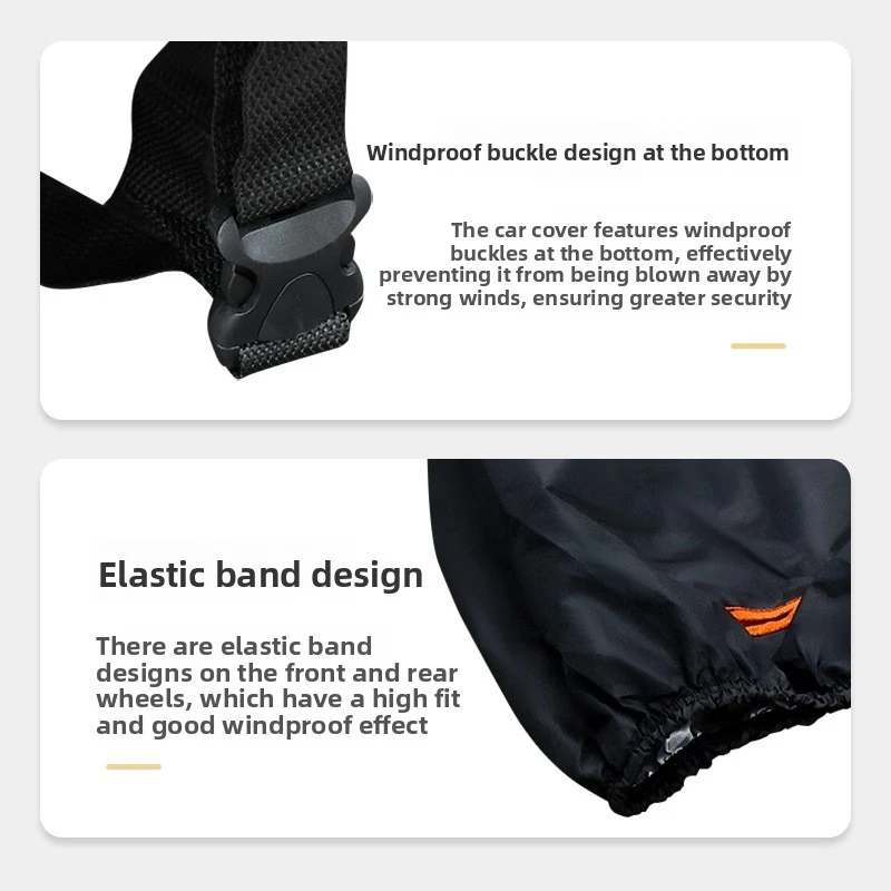 Motorcycle Cover, Rainproof And Sunproof, Thickened Oxford Cloth Dust Cover With Built-In Anti-Theft Buckle