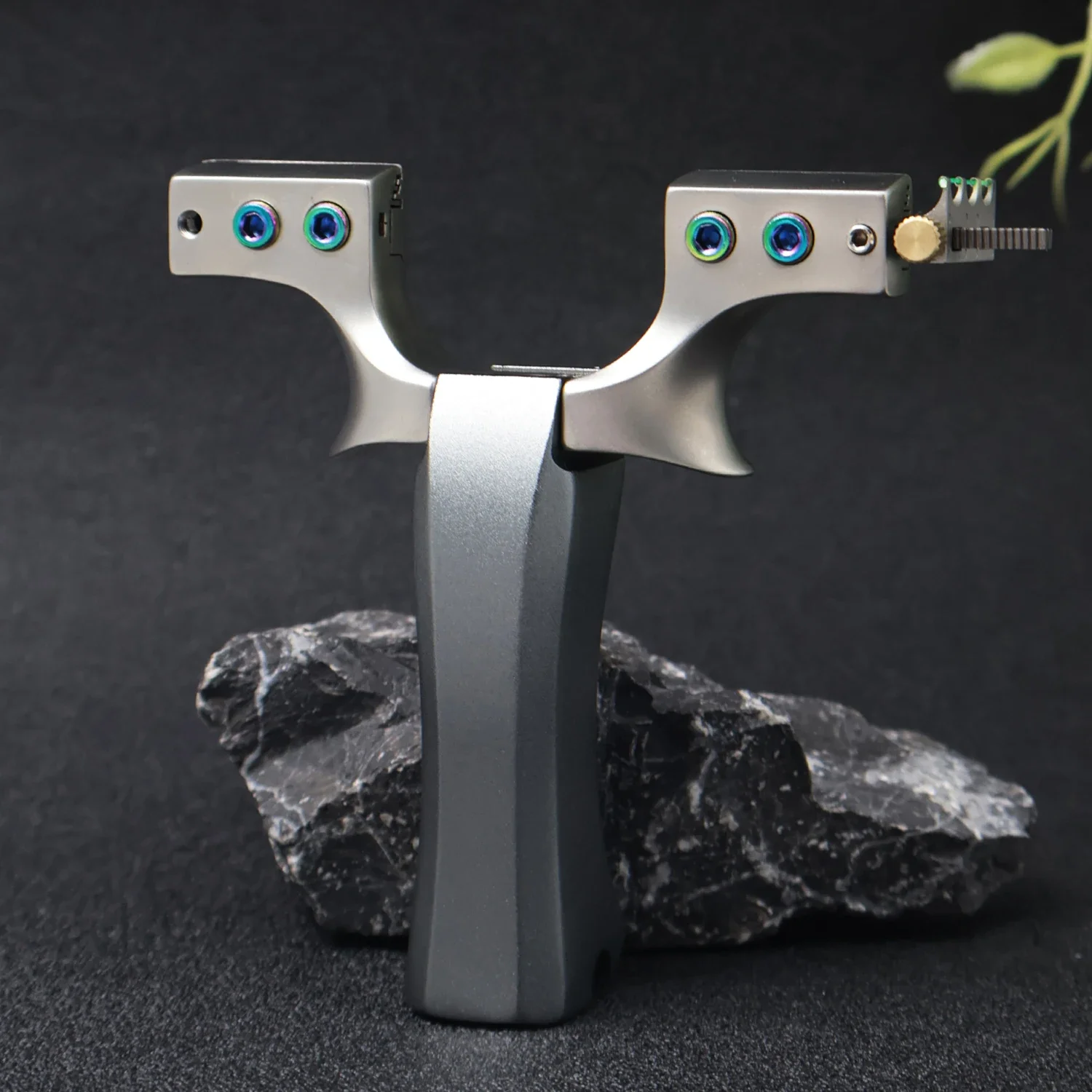 

10030 Wide Fork Slingshot Stainless Steel+Aluminum Alloy Shooting and Recreational Slingshot Practice Tool